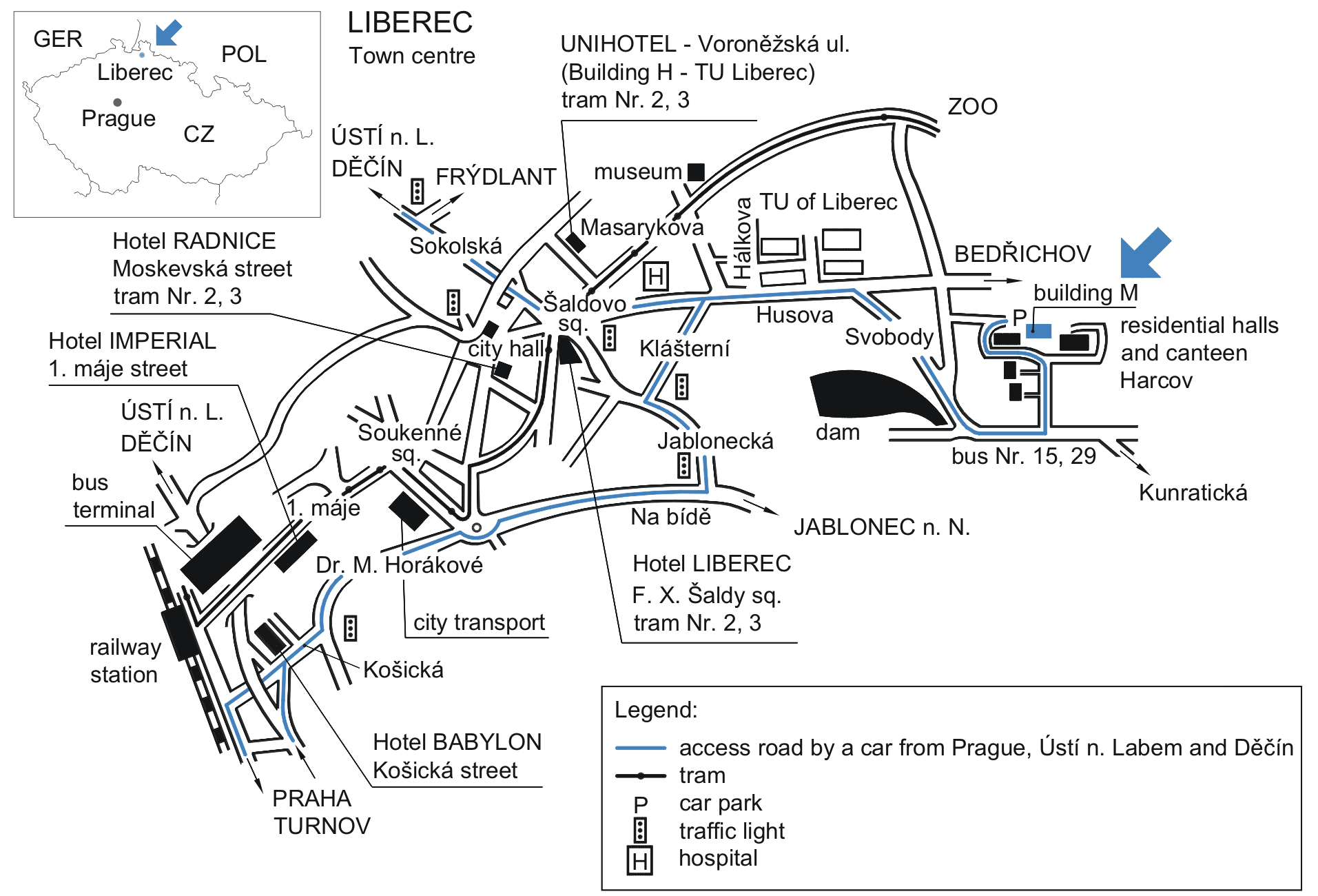 map of Liberec